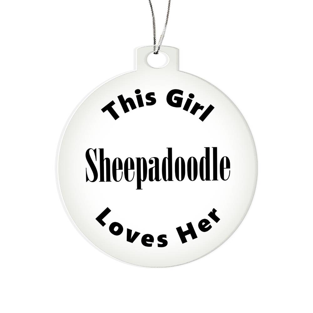 Sheepadoodle - Acrylic Ornament