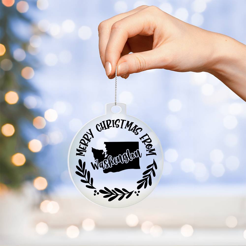 Merry Christmas From Washington - Acrylic Ornament