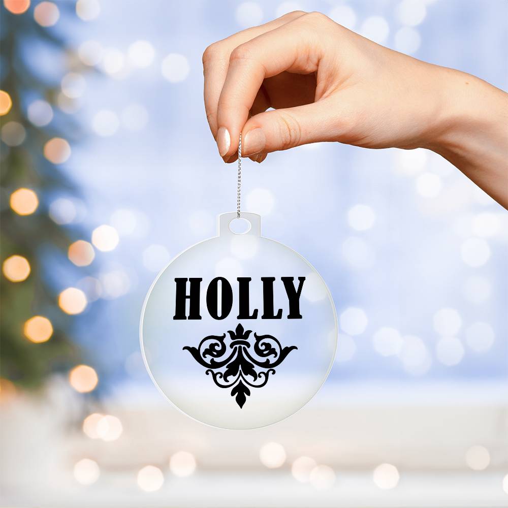 Holly v01 - Acrylic Ornament