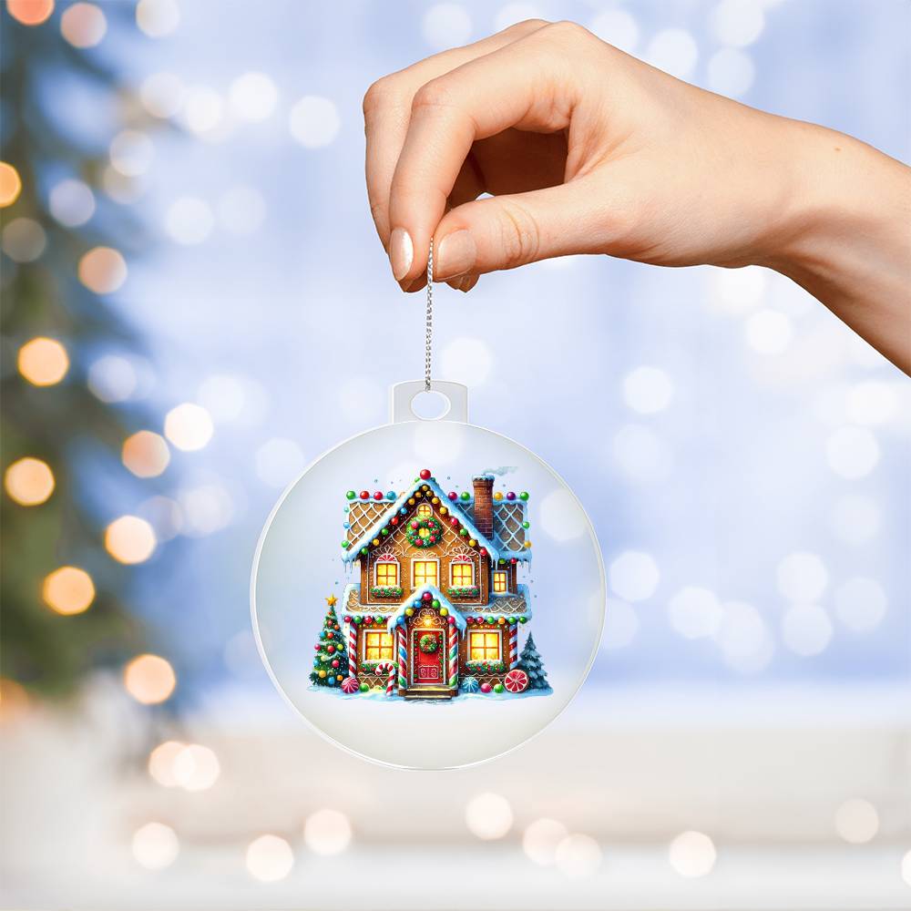 Christmas Gingerbread House 001 - Acrylic Ornament