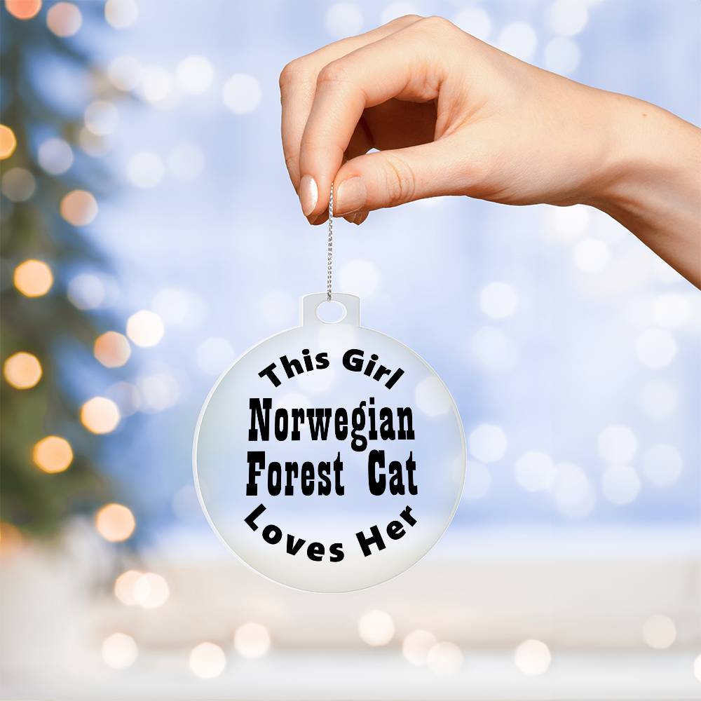 Norwegian Forest Cat - Acrylic Ornament