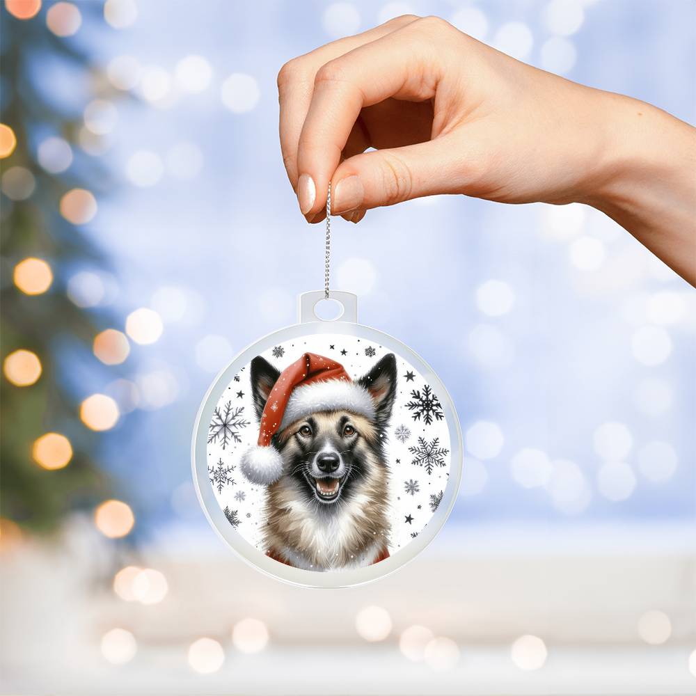 Christmas Dog - Mudi - Acrylic Ornament