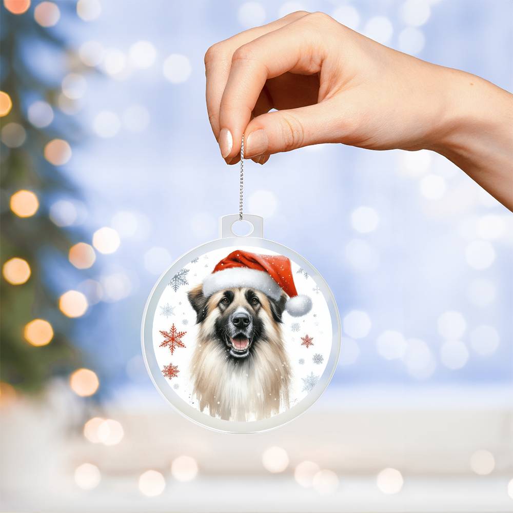 Christmas Dog - Anatolian Shepherd - Acrylic Ornament