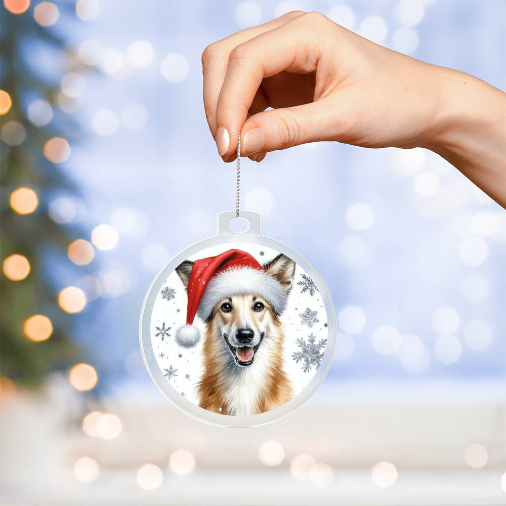 Christmas Dog - Portuguese Podengo Pequeno - Acrylic Ornament