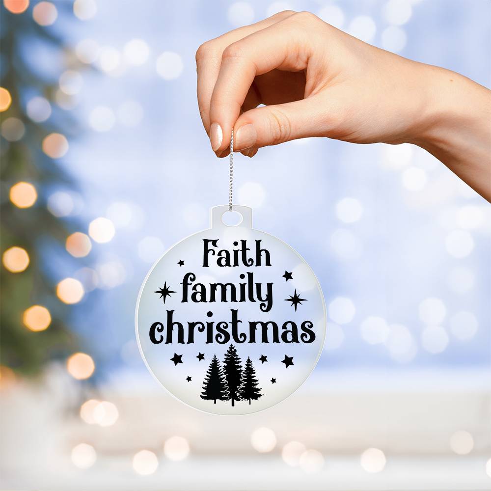 Family Christmas 003 - Acrylic Ornament