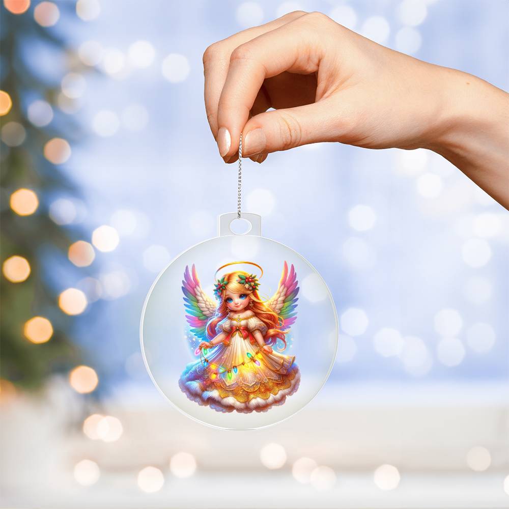 Cute Christmas Angel 005 - Acrylic Ornament