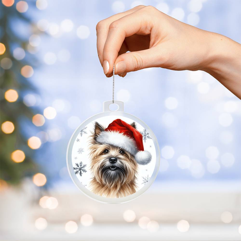 Christmas Dog - Cairn Terrier - Acrylic Ornament