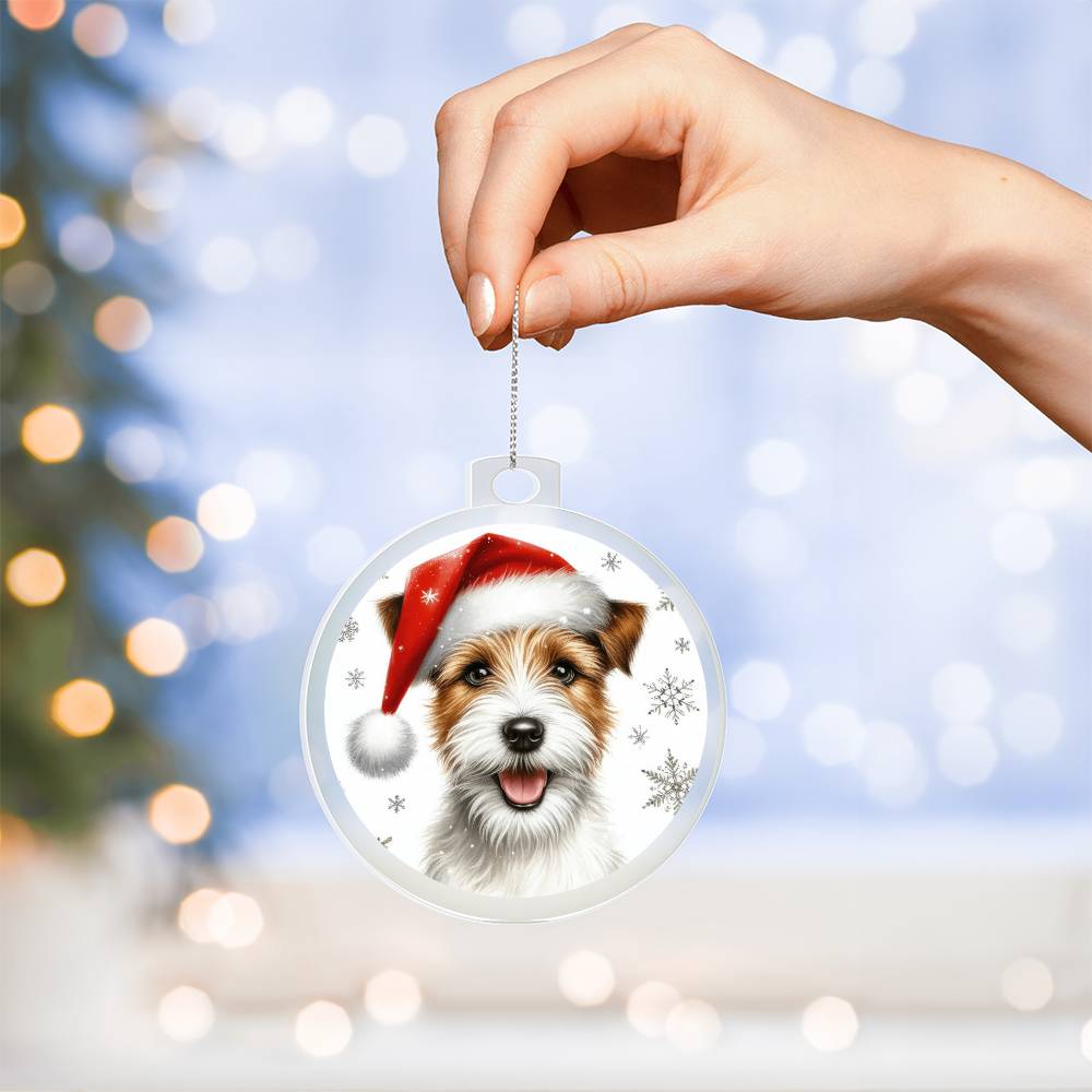 Christmas Dog - Parson Russell Terrier - Acrylic Ornament