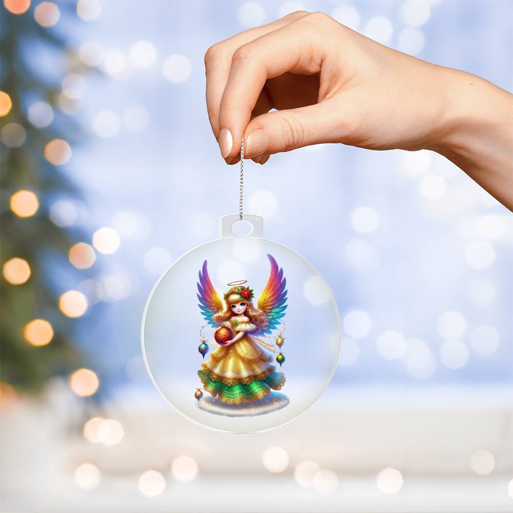 Cute Christmas Angel 016 - Acrylic Ornament