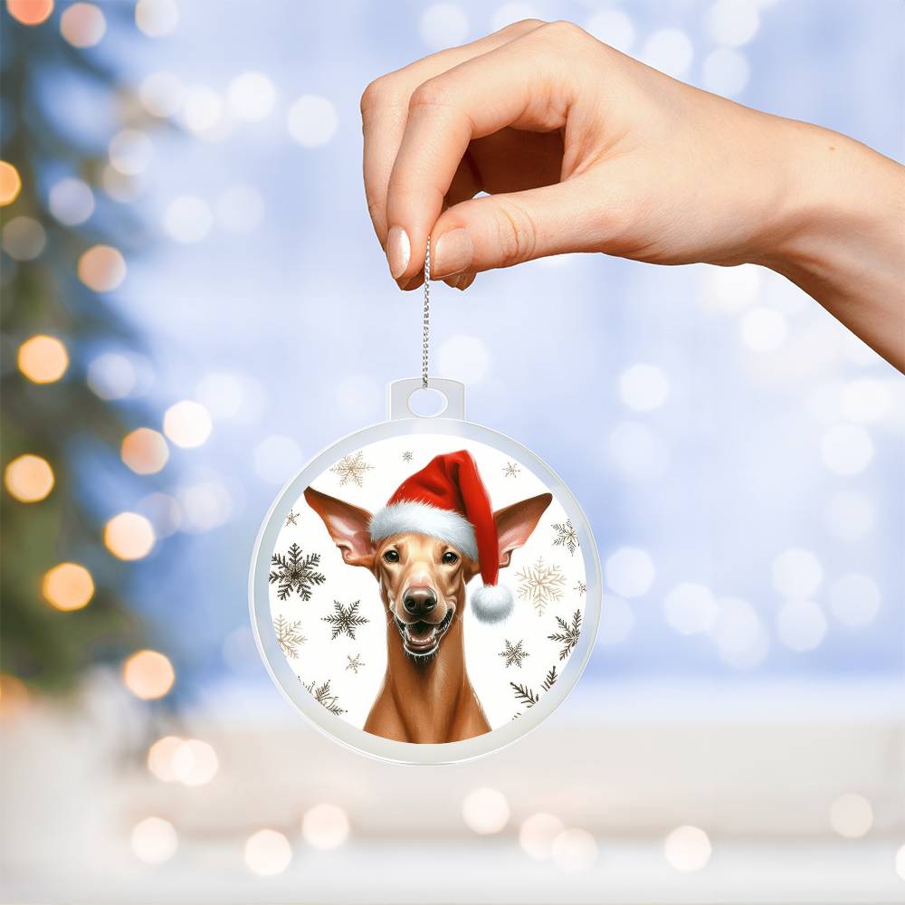 Christmas Dog - Pharaoh Hound - Acrylic Ornament