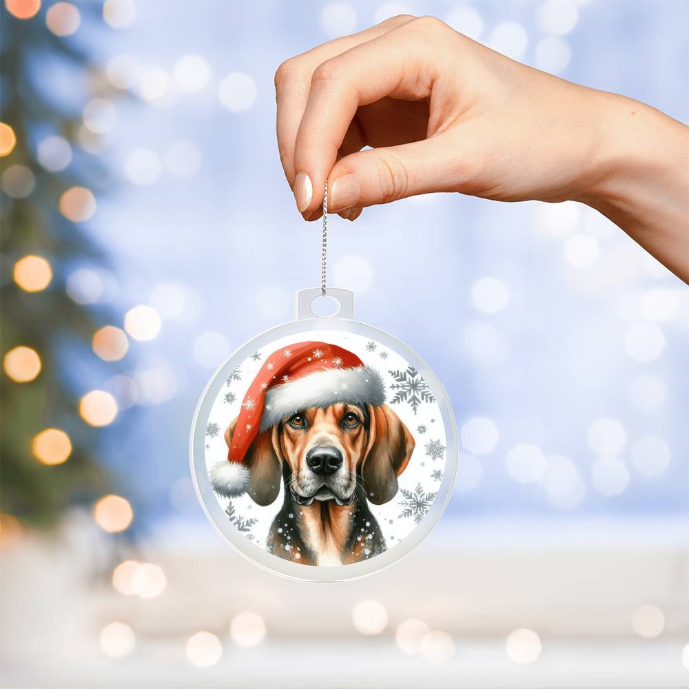 Christmas Dog - Plott Hound - Acrylic Ornament