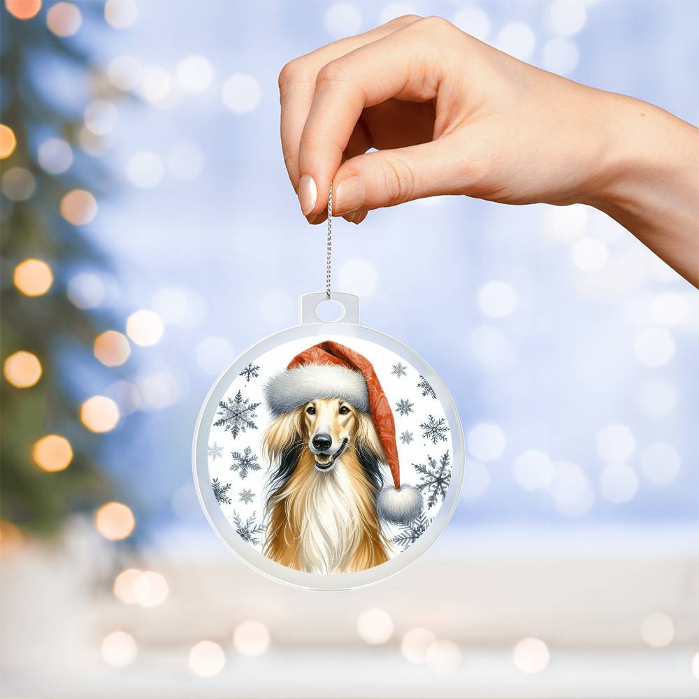 Christmas Dog - Saluki - Acrylic Ornament