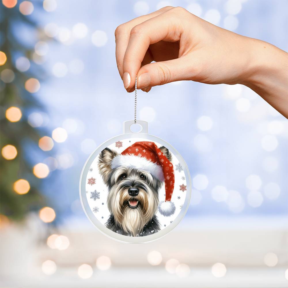 Christmas Dog - Cesky Terrier - Acrylic Ornament