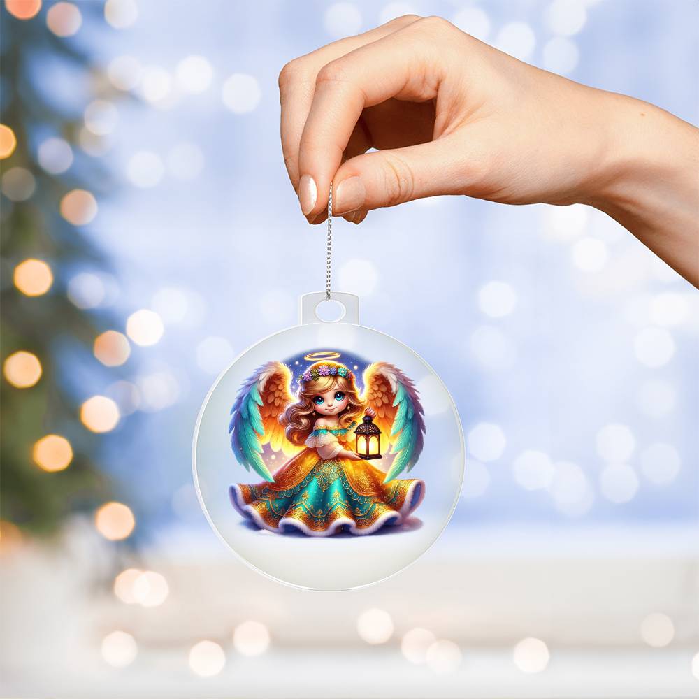 Cute Christmas Angel 010 - Acrylic Ornament