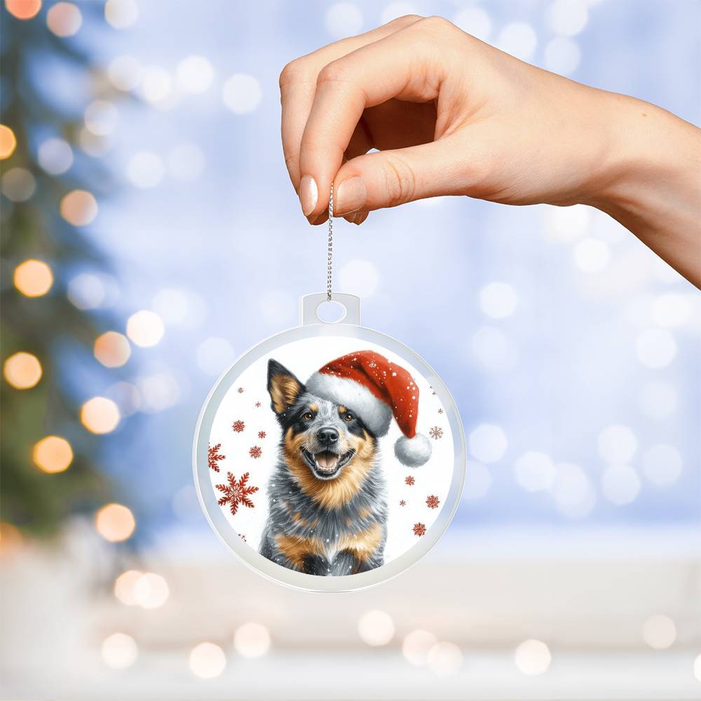 Christmas Dog - Australian Stumpy Tail Cattle Dog - Acrylic Ornament