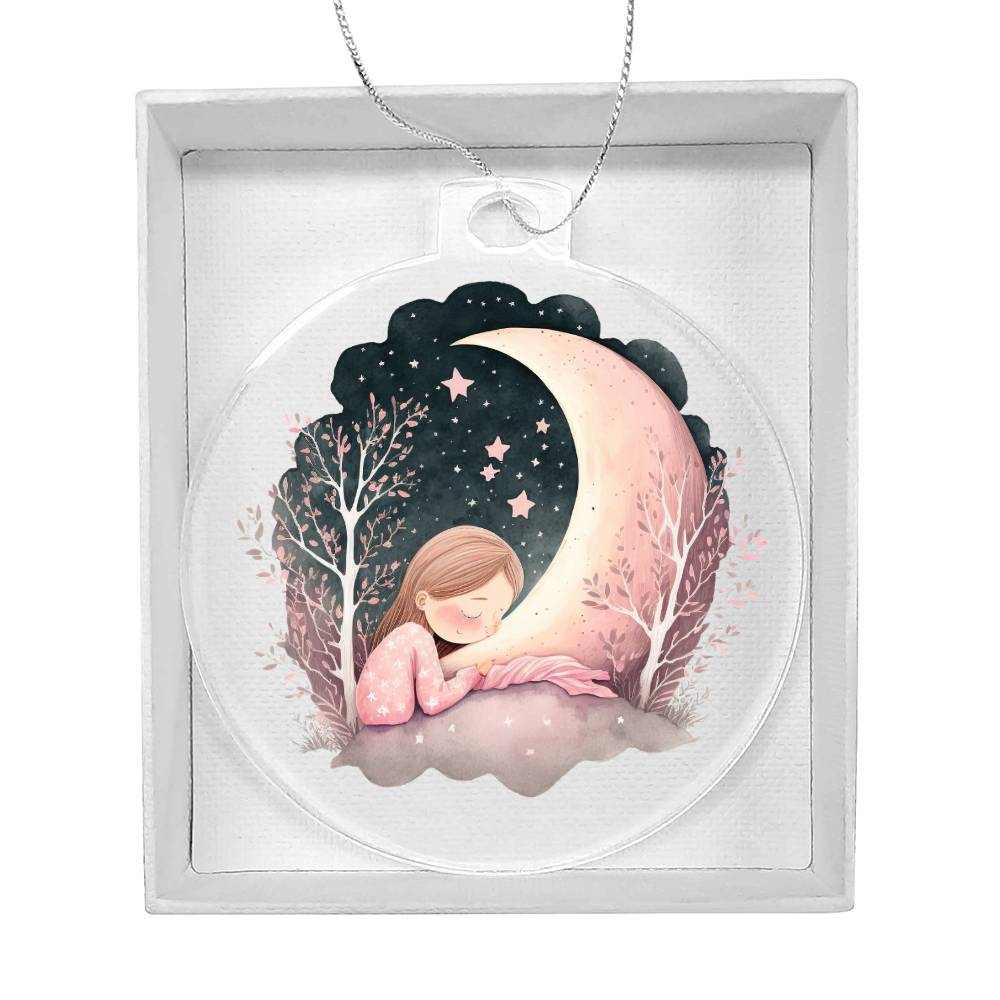 Sweet Dreams Baby Girl (Watercolor) 08 - Acrylic Ornament