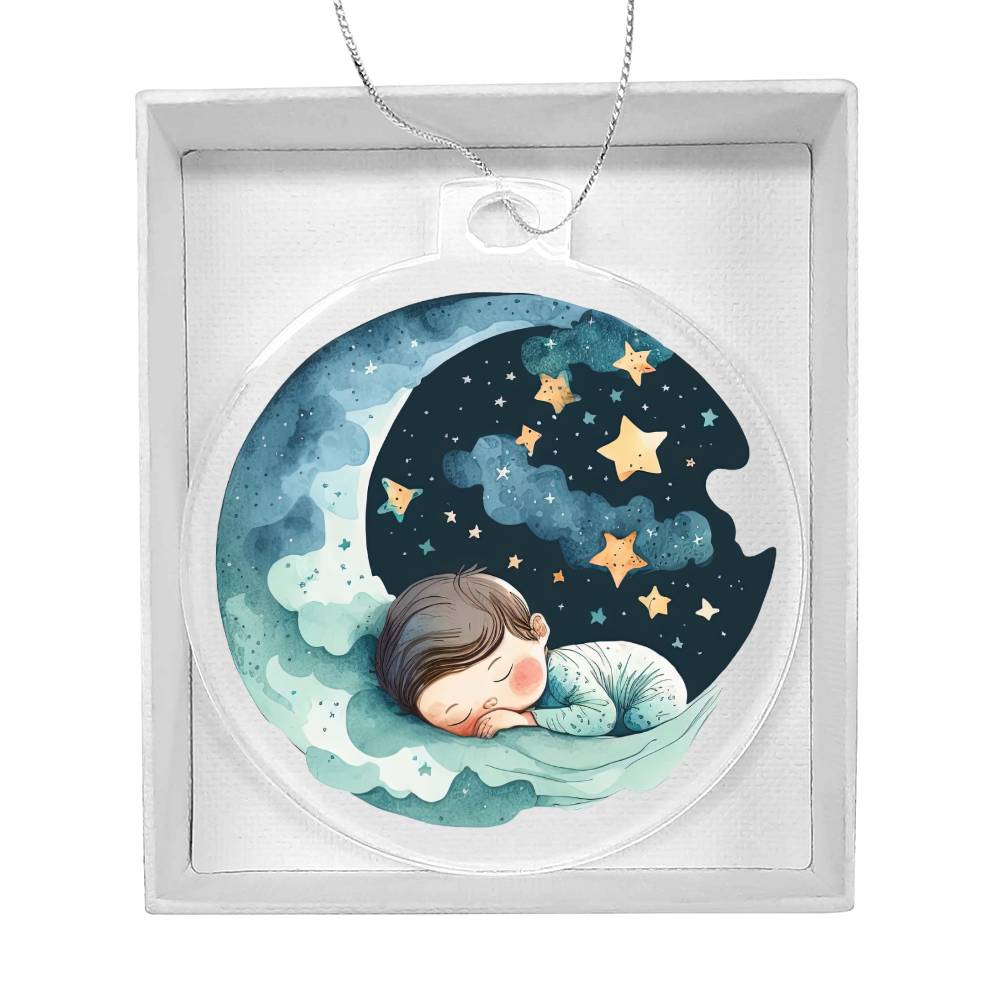 Sweet Dreams Baby Boy (Watercolor) 07 - Acrylic Ornament