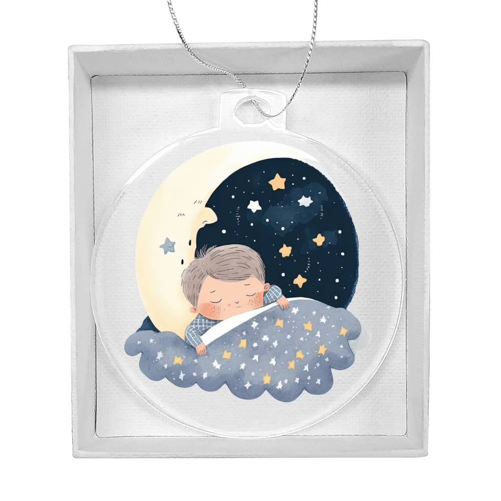Sweet Dreams Baby Boy (Watercolor) 06 - Acrylic Ornament
