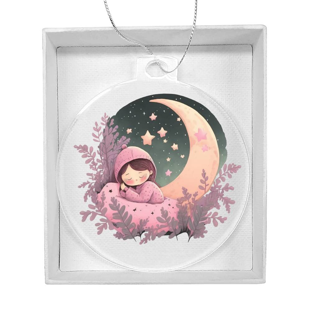 Sweet Dreams Baby Girl (Watercolor) 04 - Acrylic Ornament