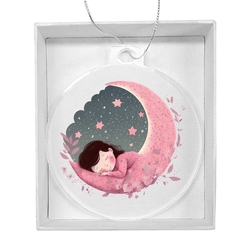Sweet Dreams Baby Girl (Watercolor) 09 - Acrylic Ornament