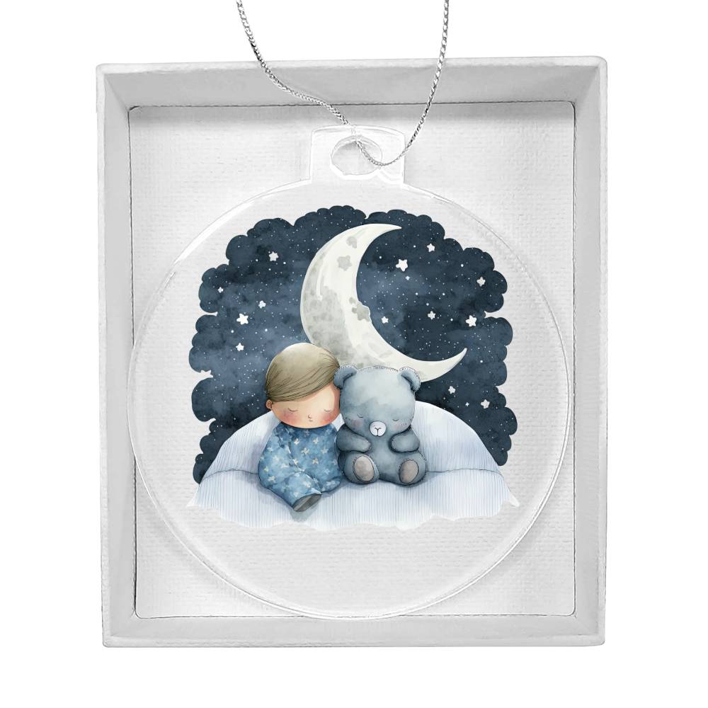 Sweet Dreams Baby Boy (Watercolor) 02 - Acrylic Ornament