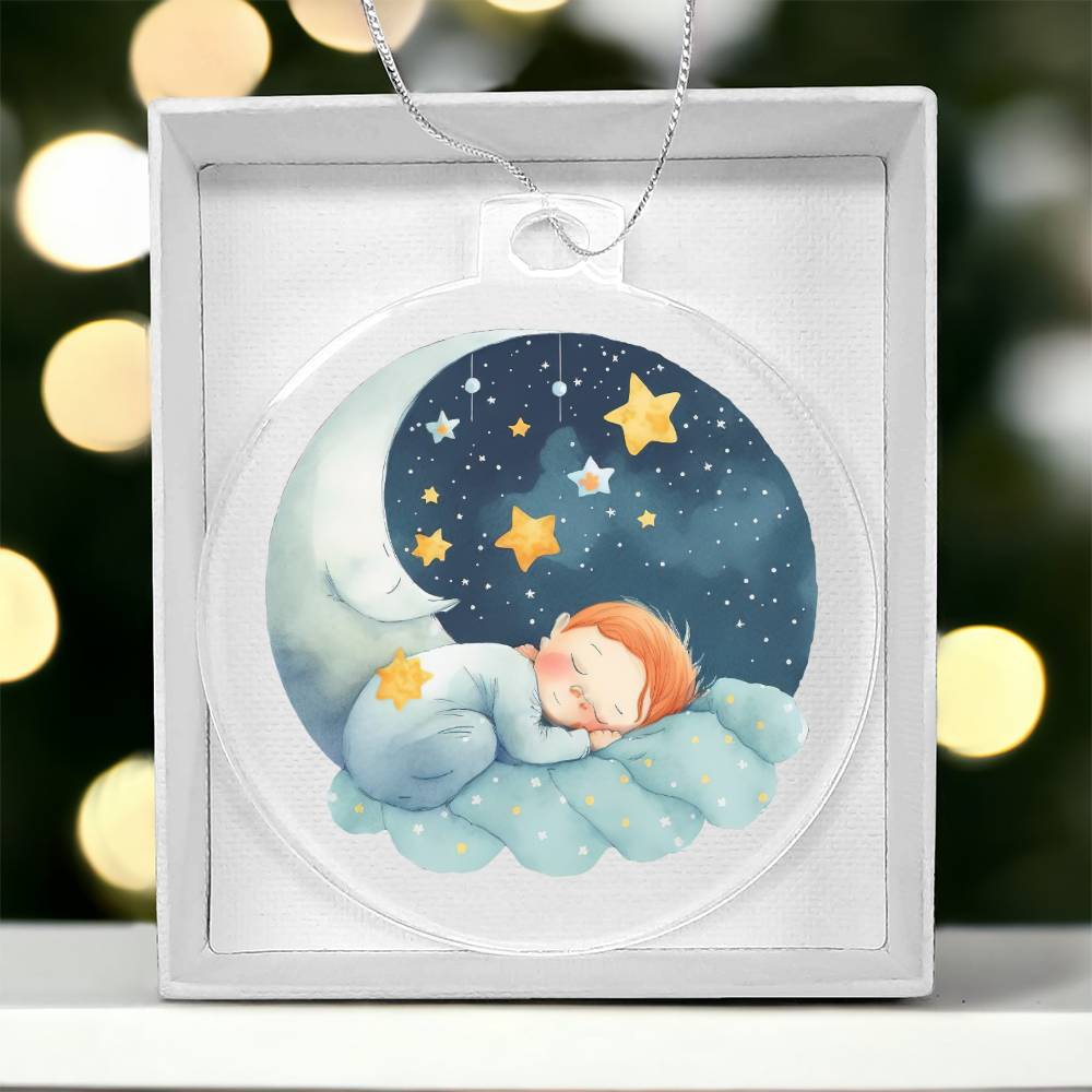 Sweet Dreams Baby Boy (Watercolor) 03 - Acrylic Ornament