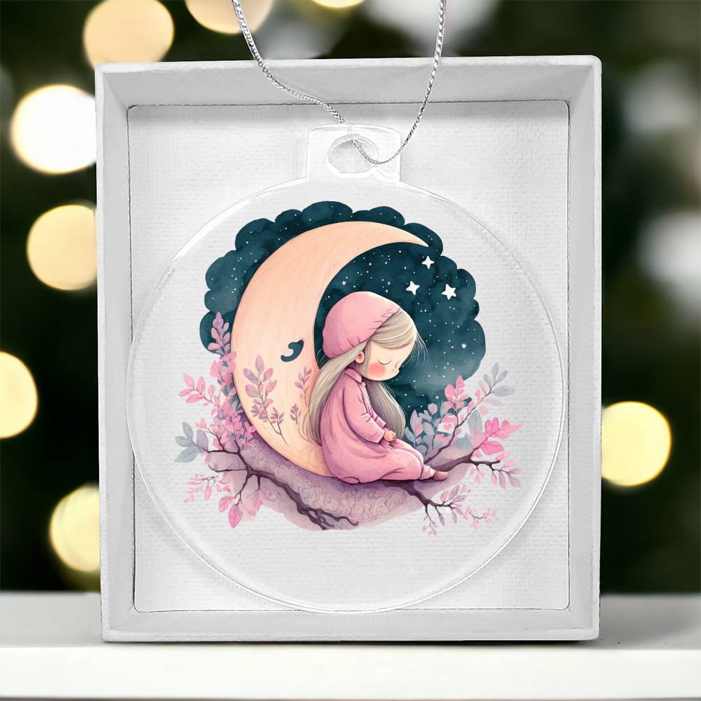 Sweet Dreams Baby Girl (Watercolor) 07 - Acrylic Ornament