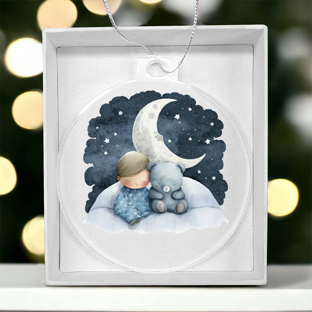 Sweet Dreams Baby Boy (Watercolor) 02 - Acrylic Ornament