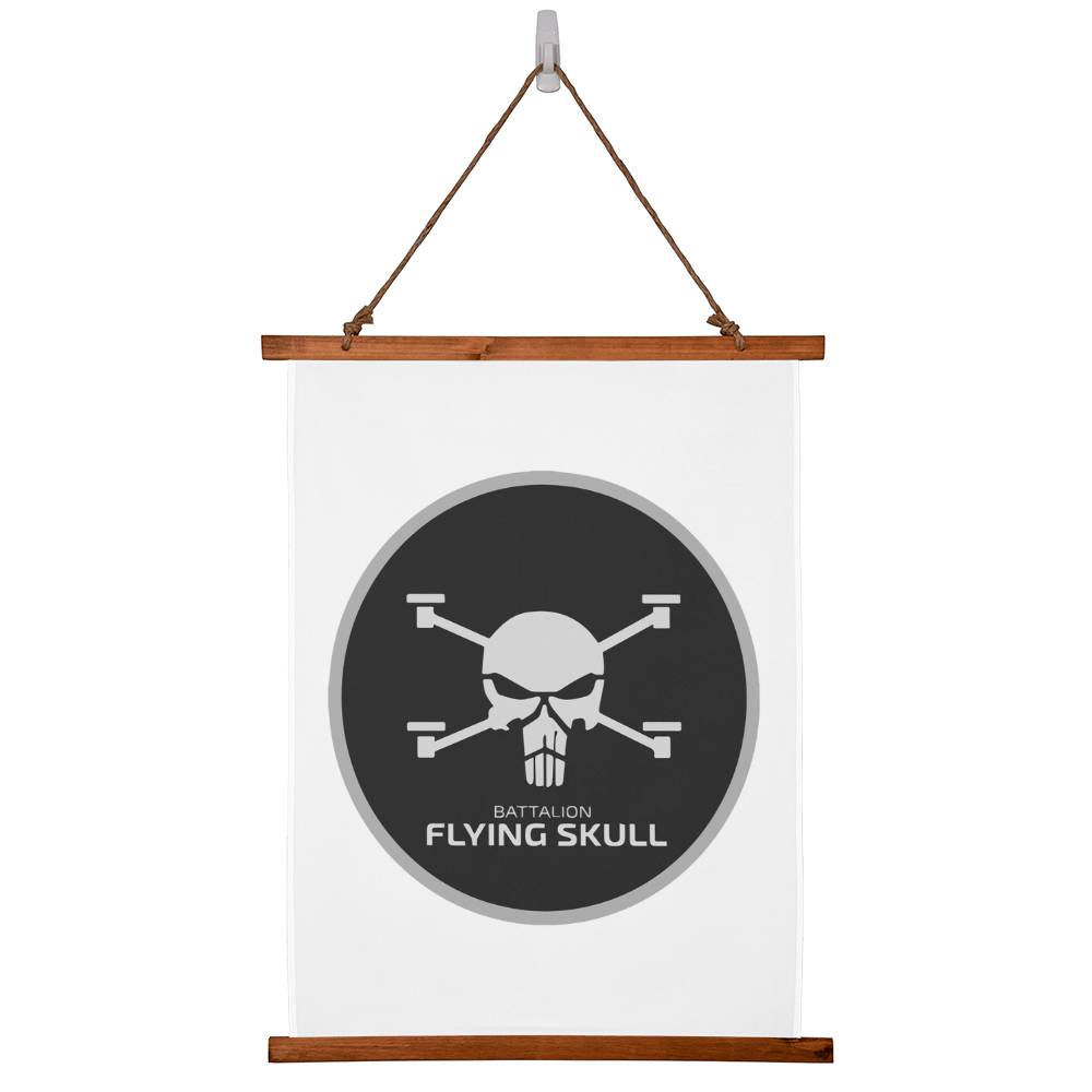 Flying Skull Battalion (Ukraine) - 26" x 36" Wood Framed Wall Tapestry