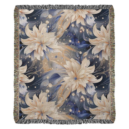 Nocturnal Bloom 03 - 50" x 60" Heirloom Woven Blanket