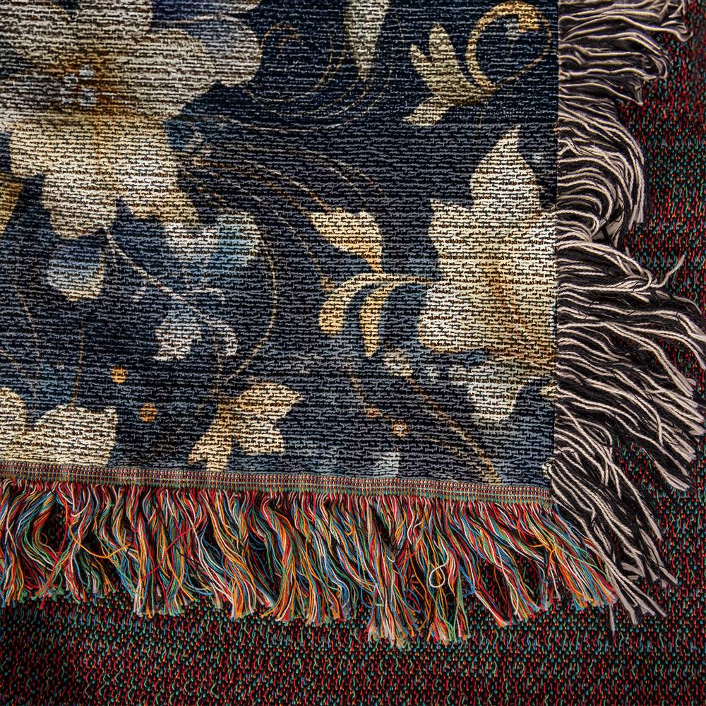 Nocturnal Bloom 06 - 60" x 50" Heirloom Woven Blanket