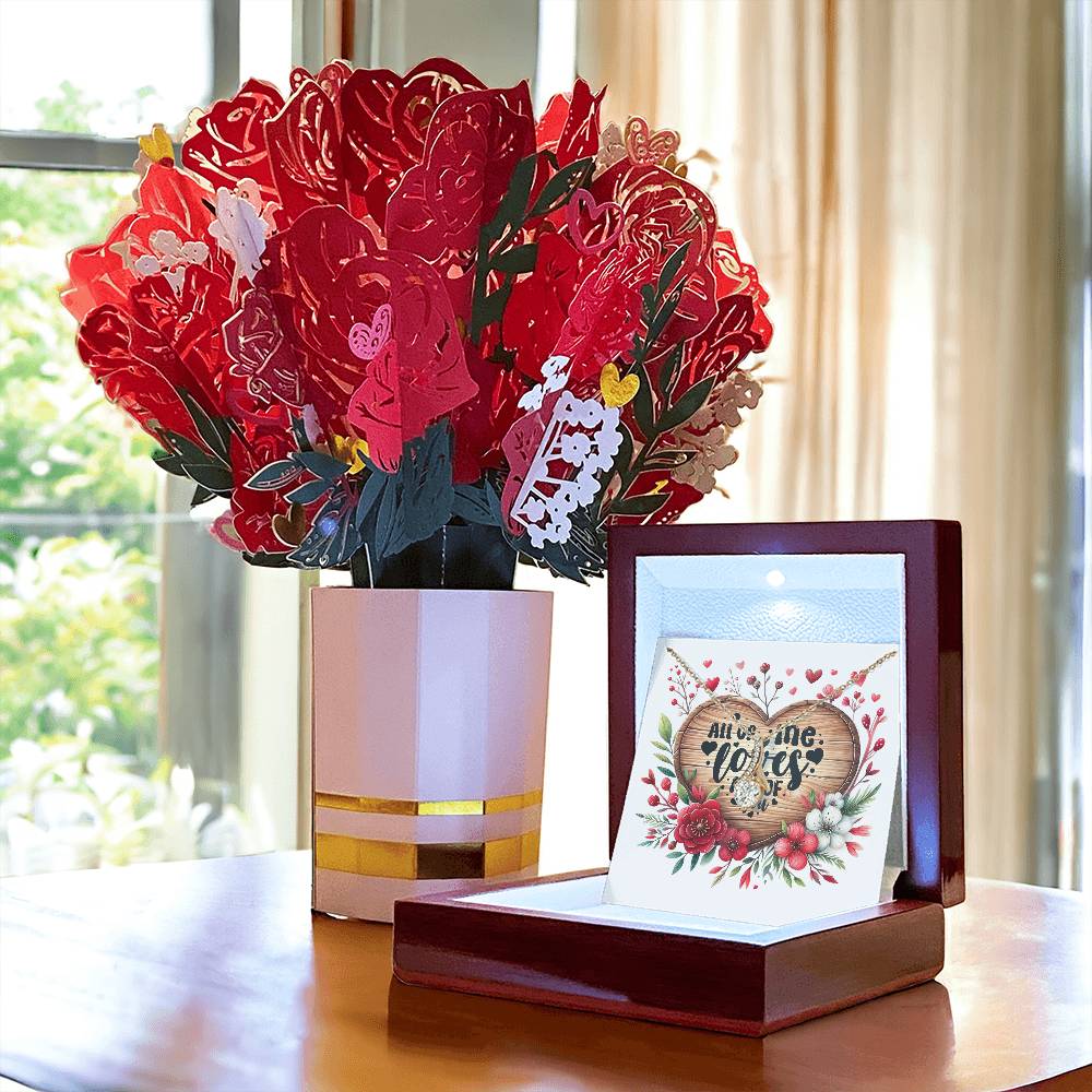 23. All of Me Loves All of You - Alluring Beauty Necklace And Sweet Devotion Flower Bouquet Bundle