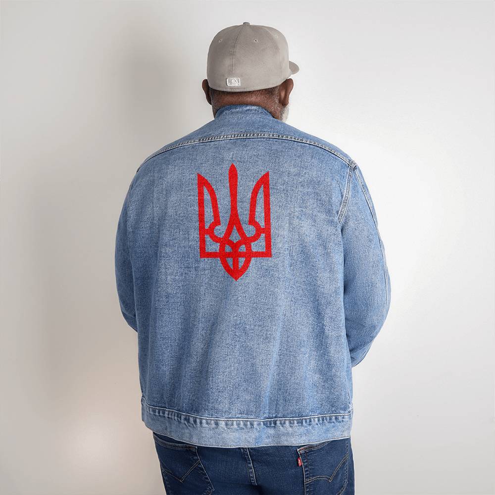 Tryzub (Red) - Men's DTG Denim Jacket