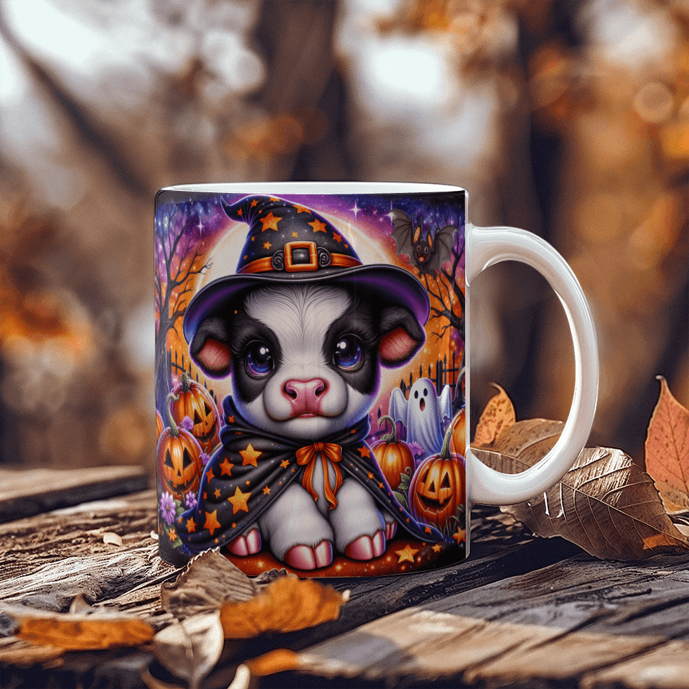 Halloween Highland Cow 17 - 11oz White Ceramic Mug