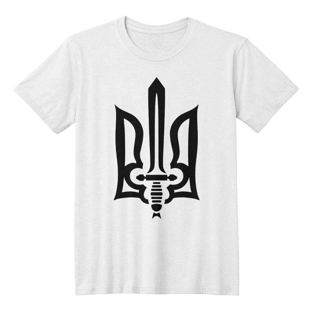 Stylized Tryzub (Black) - Bella + Canvas 3001 Unisex T-Shirt