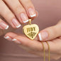 Judy - 18k Gold Finished Engraved Heart Pendant Necklace
