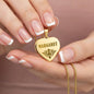 Margaret - 18k Gold Finished Engraved Heart Pendant Necklace