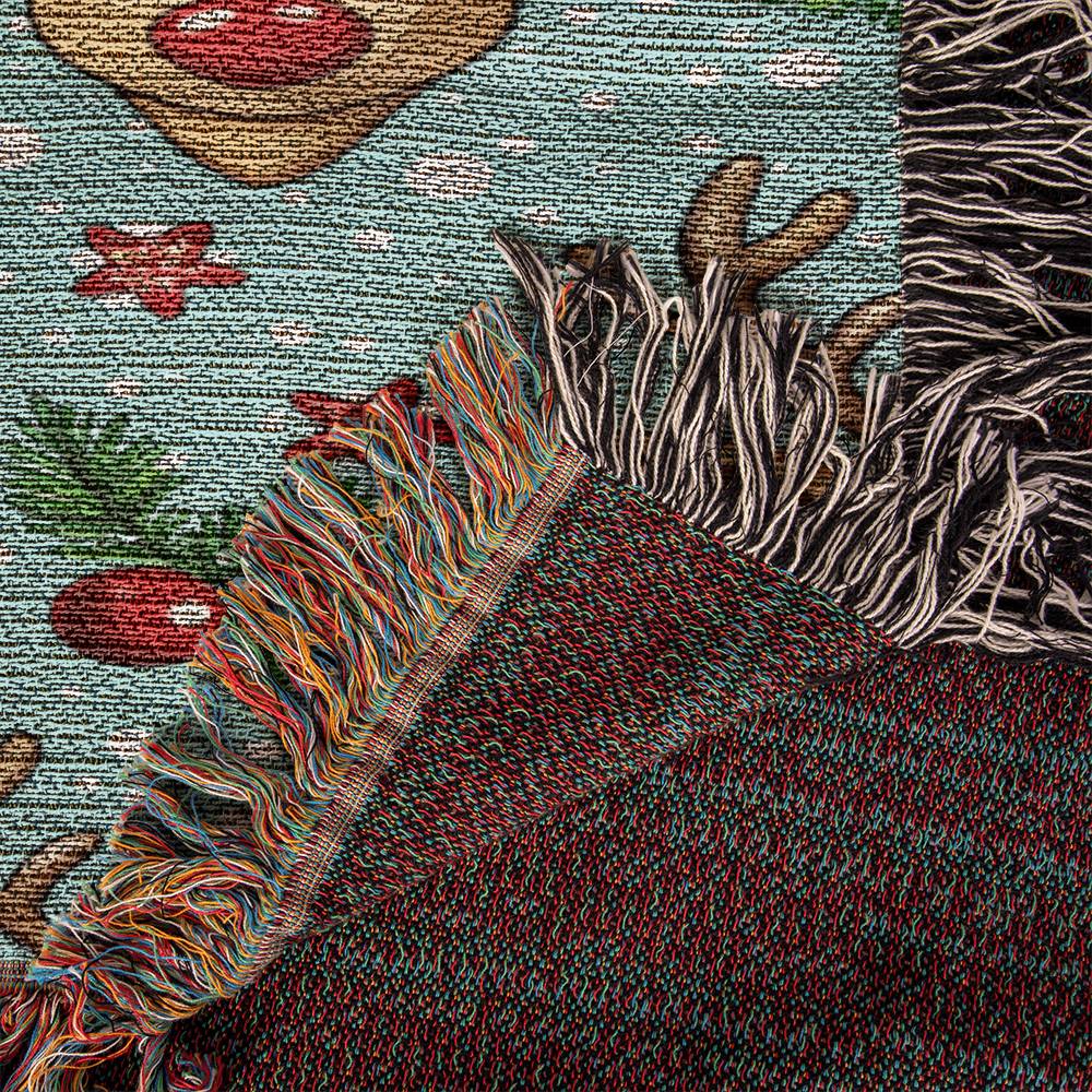 Funny Christmas Reindeer Pattern 04 - 50" x 60" Heirloom Woven Blanket