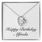 Happy Birthday Alfreda - Forever Love Necklace
