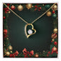 Christmas Background 066 - 18k Yellow Gold Finish Forever Love Necklace
