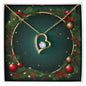 Christmas Background 069 - 18k Yellow Gold Finish Forever Love Necklace