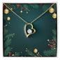 Christmas Background 045 - 18k Yellow Gold Finish Forever Love Necklace