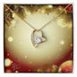 Christmas Background 100 - 18k Yellow Gold Finish Forever Love Necklace