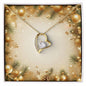 Christmas Background 051 - 18k Yellow Gold Finish Forever Love Necklace