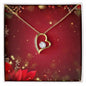Christmas Background 099 - 18k Yellow Gold Finish Forever Love Necklace