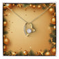 Christmas Background 032 - 18k Yellow Gold Finish Forever Love Necklace