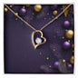 Christmas Background 029 - 18k Yellow Gold Finish Forever Love Necklace