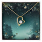 Christmas Background 111 - 18k Yellow Gold Finish Forever Love Necklace