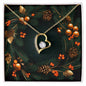 Christmas Background 123 - 18k Yellow Gold Finish Forever Love Necklace
