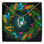 Christmas Background 122 - 18k Yellow Gold Finish Forever Love Necklace